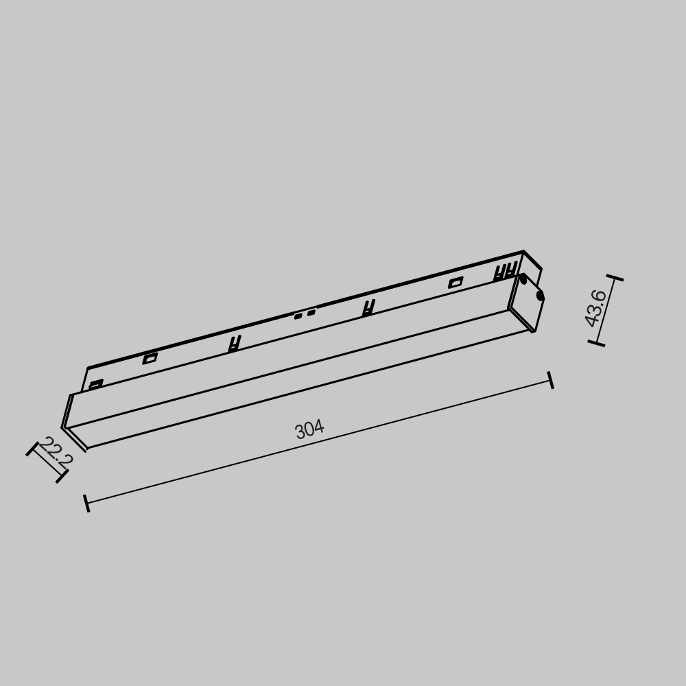 Трековый магнитный светильник Maytoni Basis TR030-2-12W2.7K-B