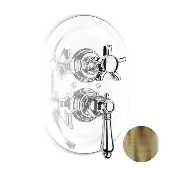 Nicolazzi Dames Anglaises Смеситель для душа, встраиваемый, 3/4” с запорным вентилем, цвет: бронза