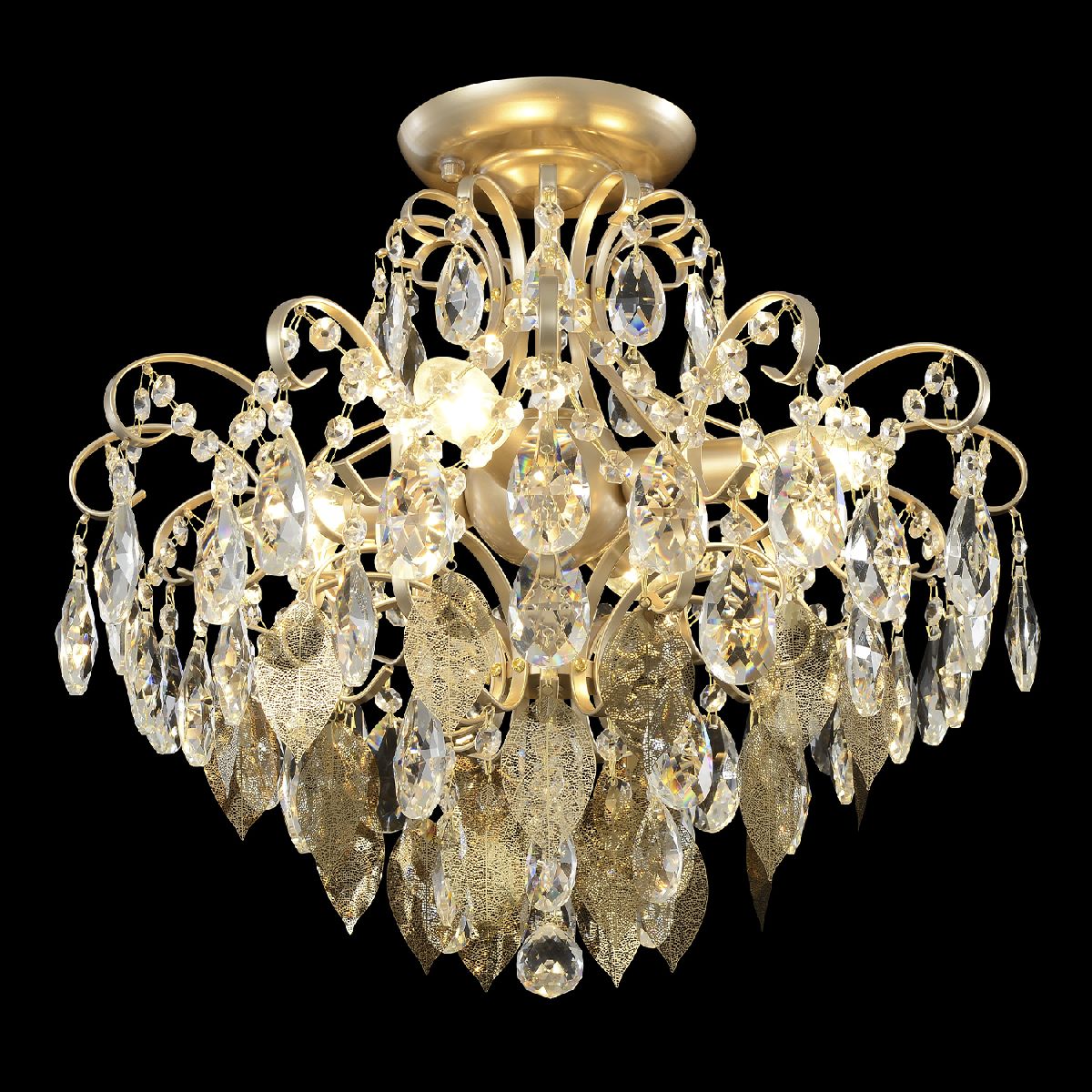 Потолочный светильник Crystal Lux ESMIRALDA PL4 GOLD