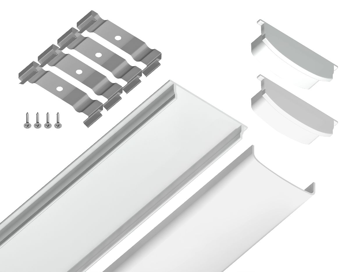 Алюминиевый накладной профиль Ambrella Light Alum Profile GP1600WH