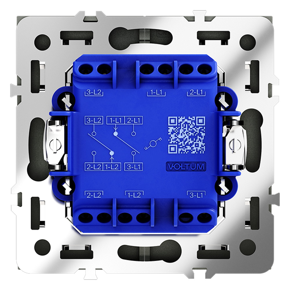 Проходной переключатель двухклавишный Voltum S70 VLS020306 (титан)
