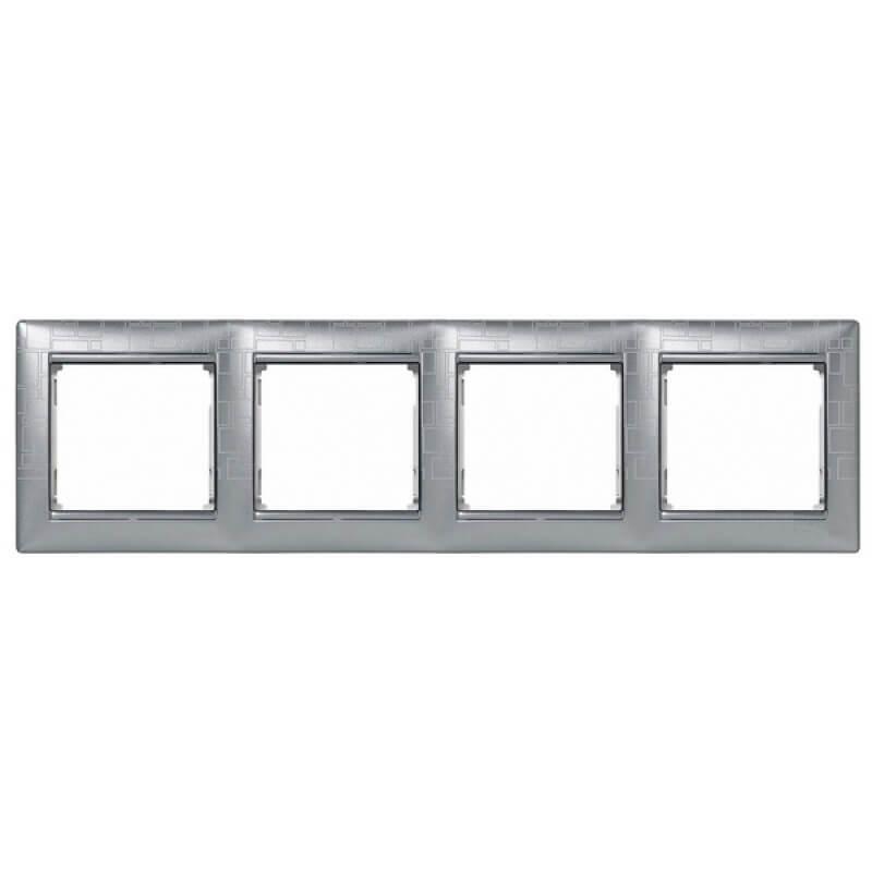 Рамка 4-постовая Legrand Valena алюминий модерн 770344