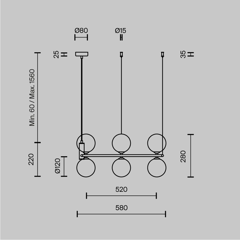 Подвесная люстра Maytoni Ring MOD013PL-06B
