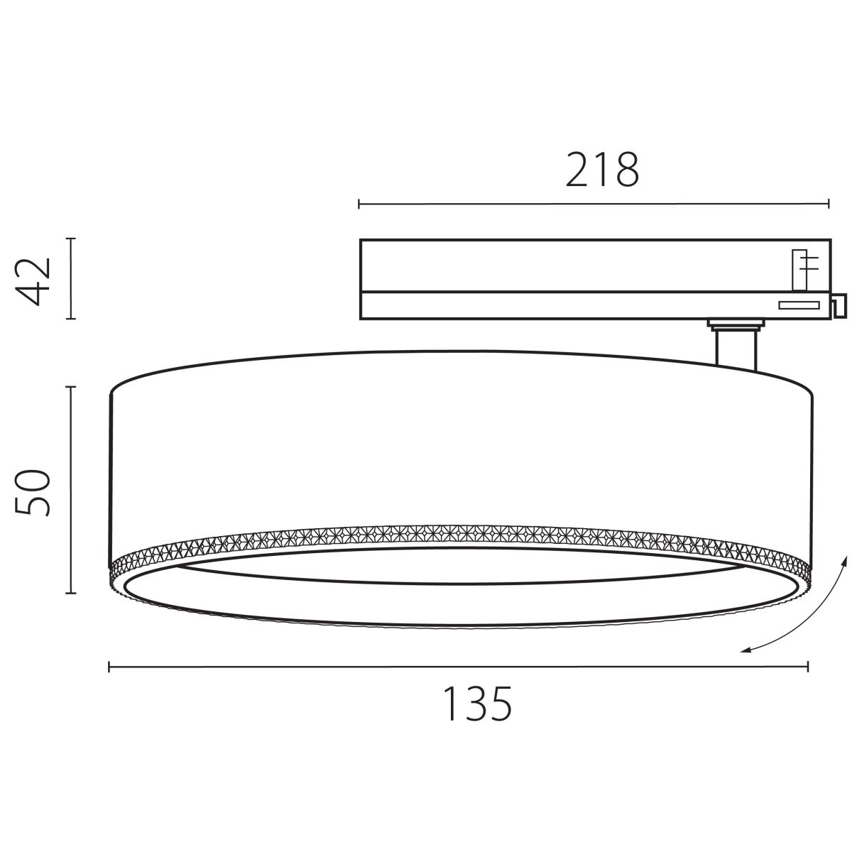 Трековый трехфазный светильник Quattro LED с управлением TRIAC Lightstar Alta Pro A5747TRIAC