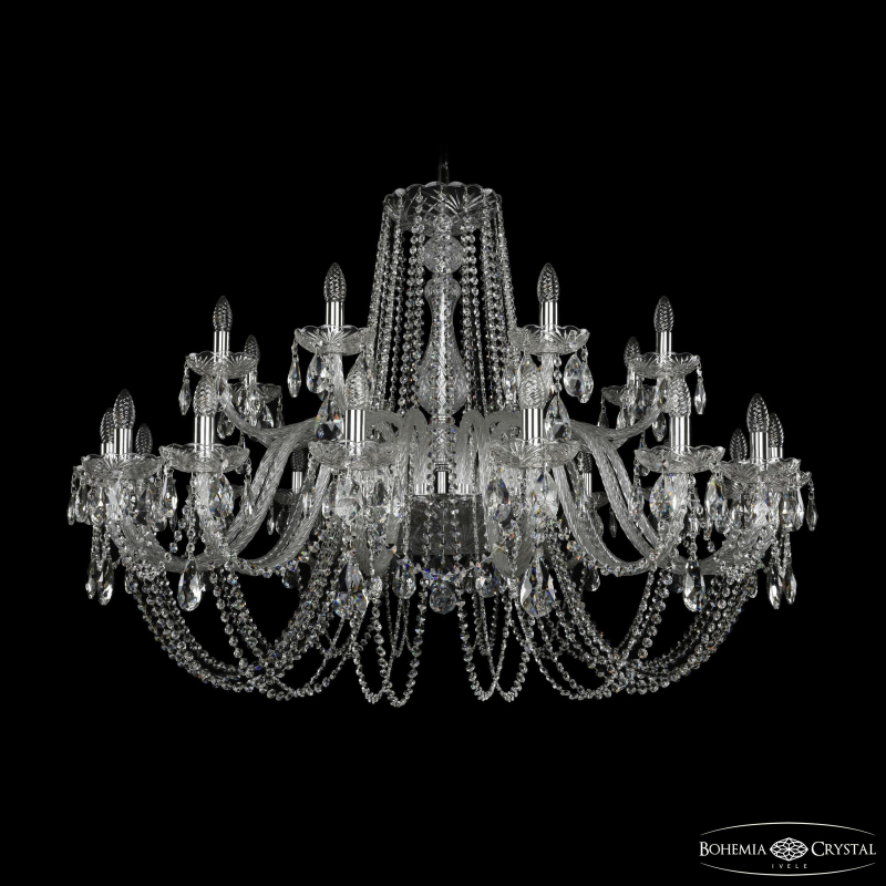 Подвесная люстра Bohemia Ivele Crystal 1402/16+8/460 Ni