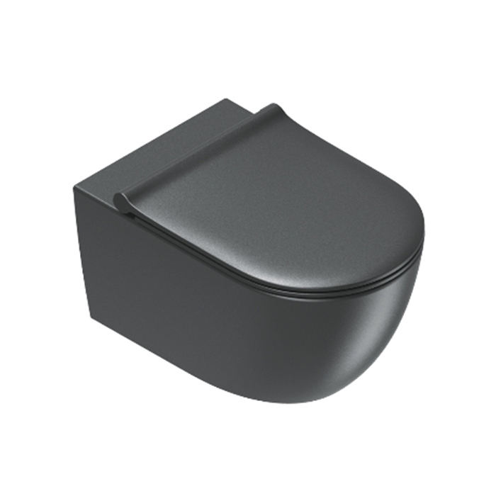 Catalano Sfera Унитаз подвесной 55х35см, безободковый, смыв Tornado, покрытие Twinglaze+, цвет: черный матовый