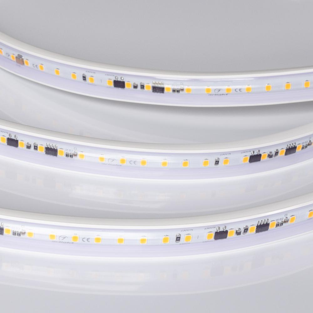 Светодиодная герметичная лента Arlight ARL-PV-A120-15mm 230V Warm3000 (15 W/m, IP65, 50m) 054700