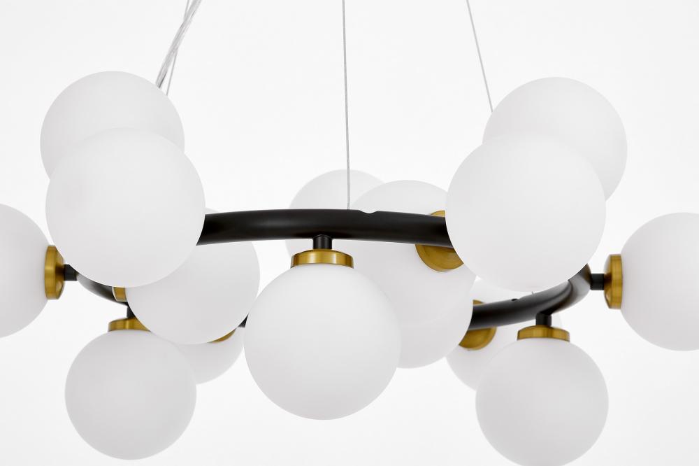 Подвесная люстра Lumina Deco Marsiada LDP 6033-15 BK+MD