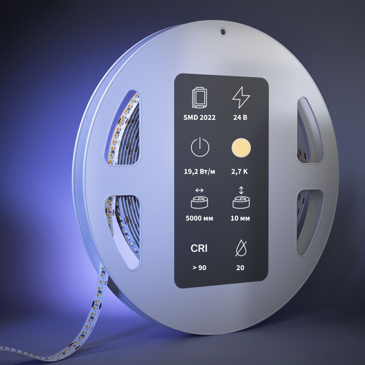 Светодиодная лента Maytoni Led Strip 24В 2022 19,2Вт/м 2700К 5м IP 20 201270