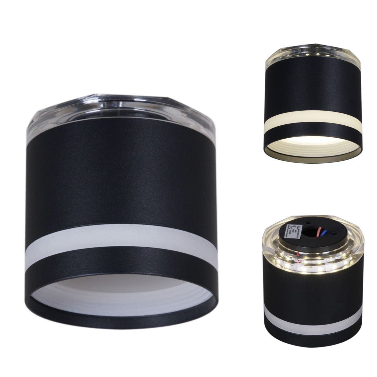 Накладной светильник Reluce 53001-9.5-001LD GX53+LED3W BK