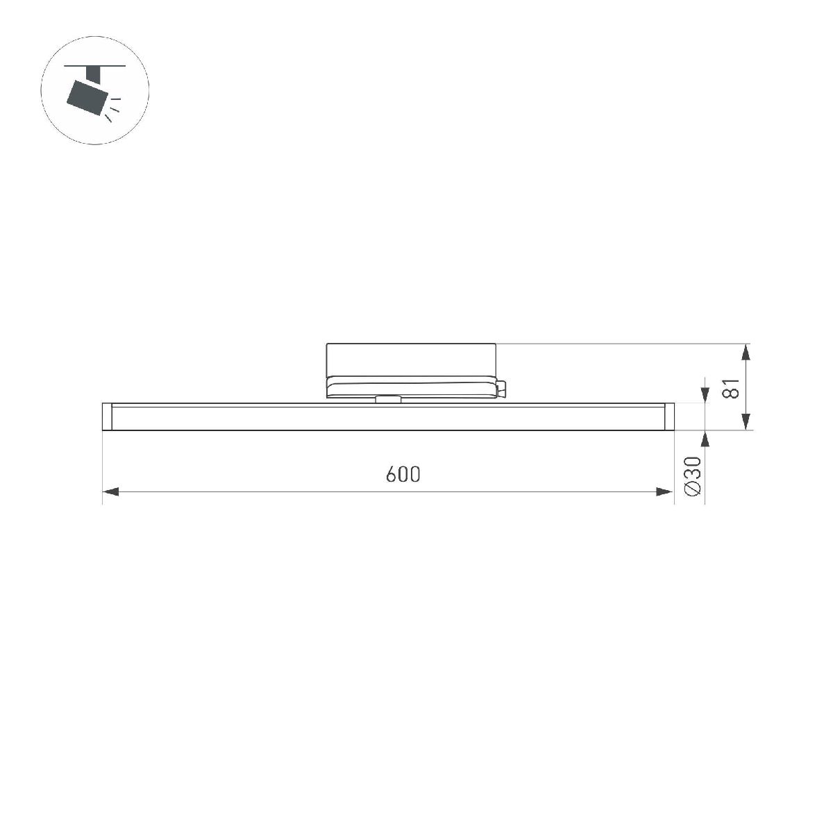 Трековый трехфазный светильник Arlight LGD-TUBE-TURN-4TR-L600-20W Day4000 (BK, 180 deg, 230V) 036297(1)