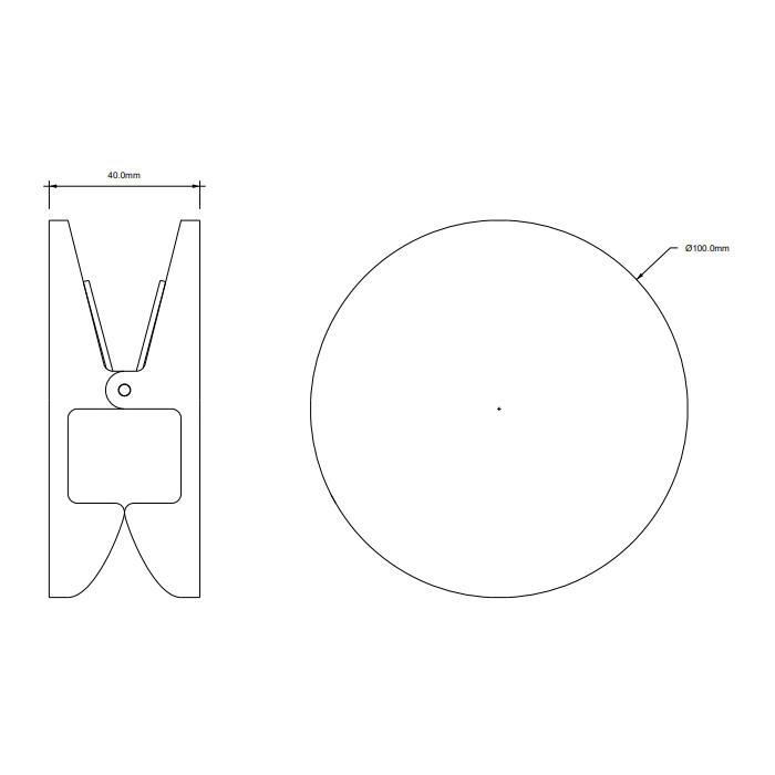 Decor Walther Pinch R/L Крючок/зажим, цвет: хром