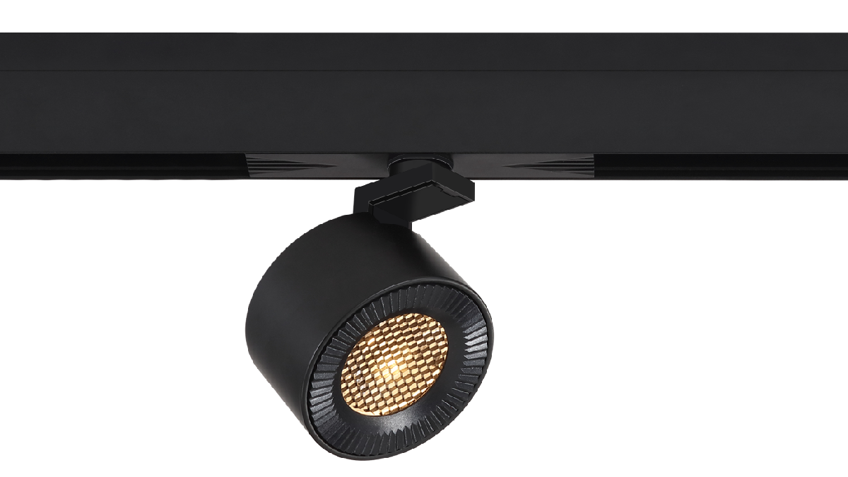 Трековый магнитный светильник iLedex Vision 4822-010-D82-12W-38DG-3000K BK (WALL WASHER)