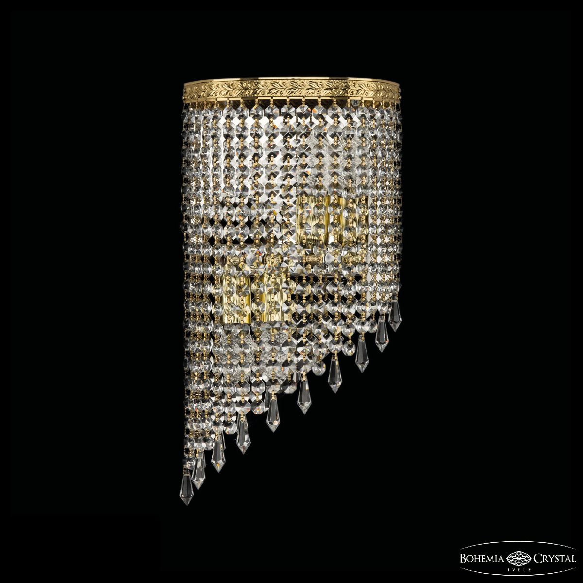Настенный светильник Bohemia Ivele Crystal 83401BL/20IV-43 G Drops