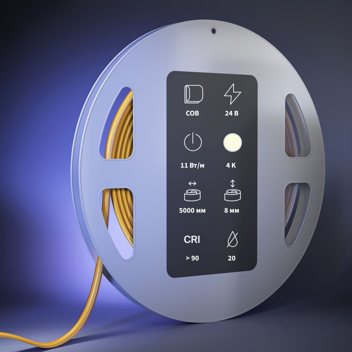 Светодиодная лента Maytoni Led Strip 24В COB 11Вт/м 4000К 5м IP 20 201290