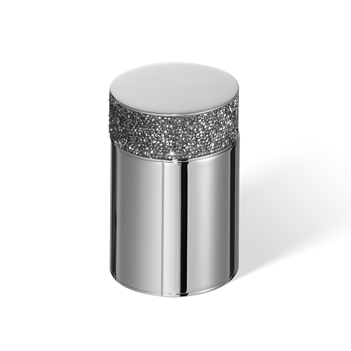 Decor Walther Rocks BMD1 Баночка универсальная 6.5x9.8см, с кристаллами Swarovski, настольная, цвет: хром