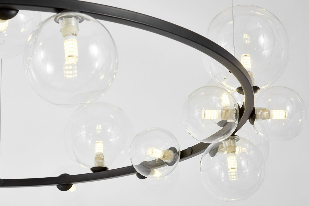 Подвесная люстра Lumina Deco LDP 7033-24 BK+CL