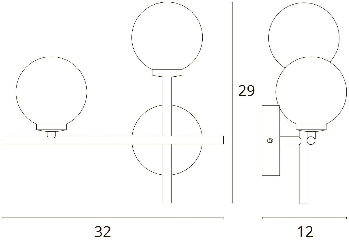 Бра Arte Lamp Bolla-Piccolo A3988AP-2AB