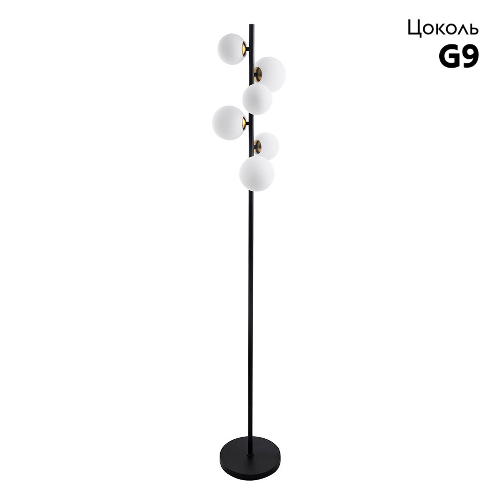 Торшер Arte Lamp Gemini A2243PN-6BK