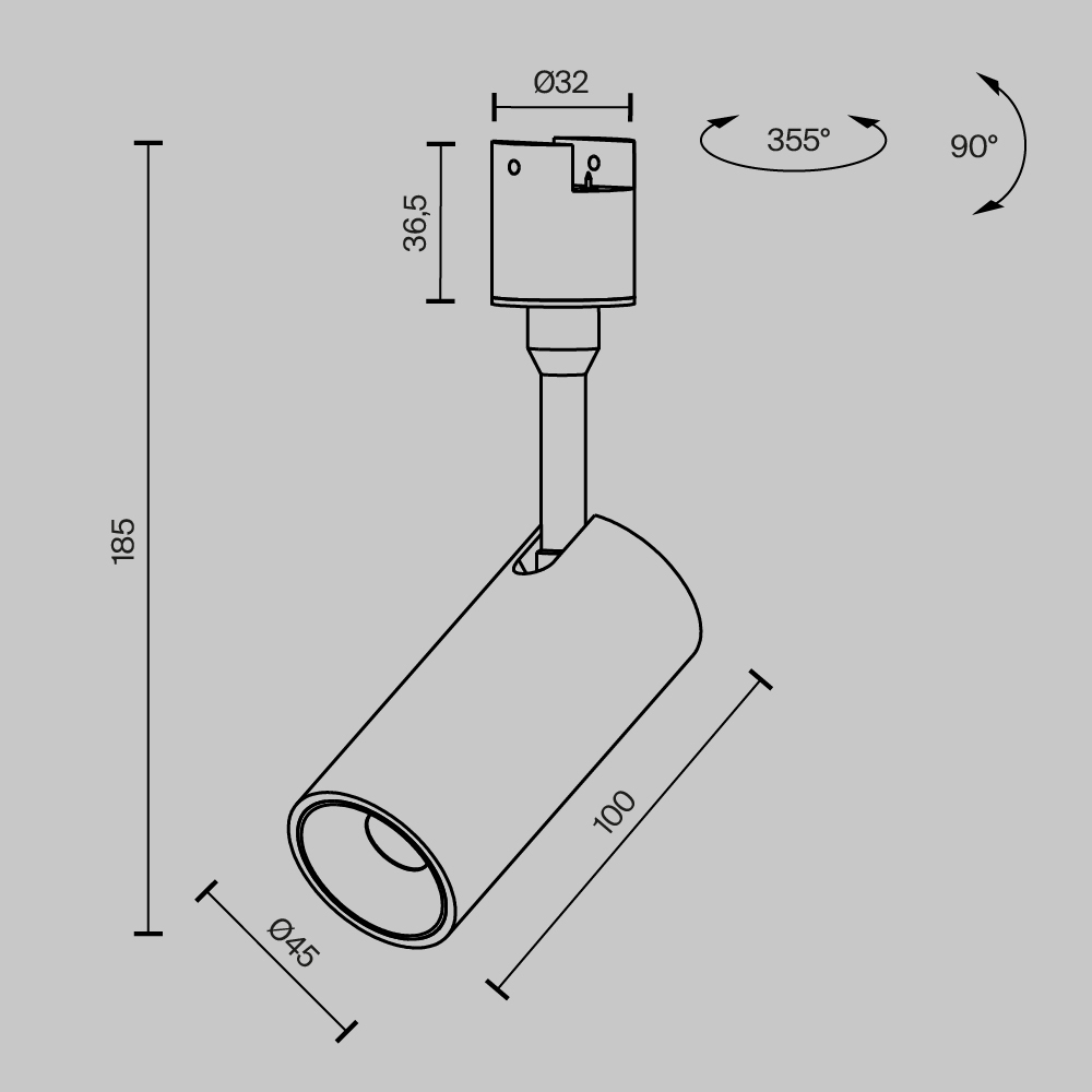 Трековый магнитный светильник Maytoni Focus Led TR163-1-10W3K-M-B
