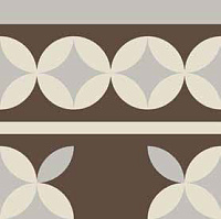 ETRURIA DESIGN VINTAGE Pattern 7: Bordura Lineare Bicolore (Moro decoro Bianco/Perla)