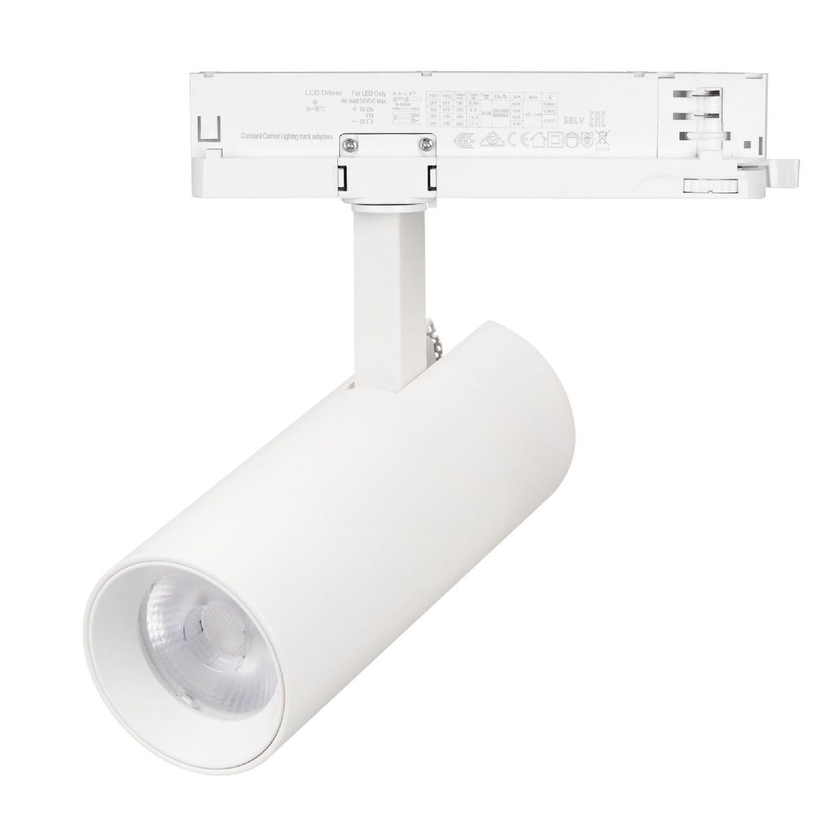 Трековый трехфазный светильник Arlight LGD-GERA-4TR-R55-10W Warm3000 (WH, 15 deg, 230V) 055144