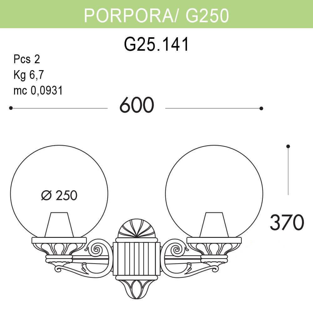 Уличный настенный светильник Fumagalli Porpora/G250 G25.141.000.WXE27