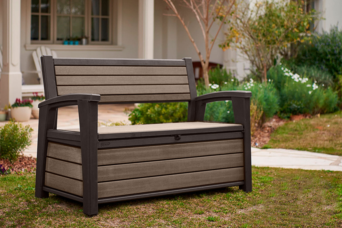 Сундук-скамья HUDSON STORAGE BENCH, коричневый