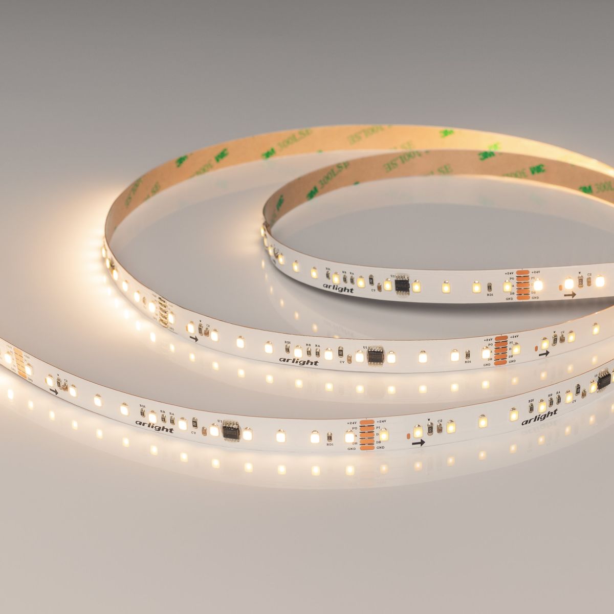 Светодиодная лента Arlight DMX-A96-12mm 24V Warm3000-PX12 (14 W/m, IP20, 5m) (CRI>90) 058173