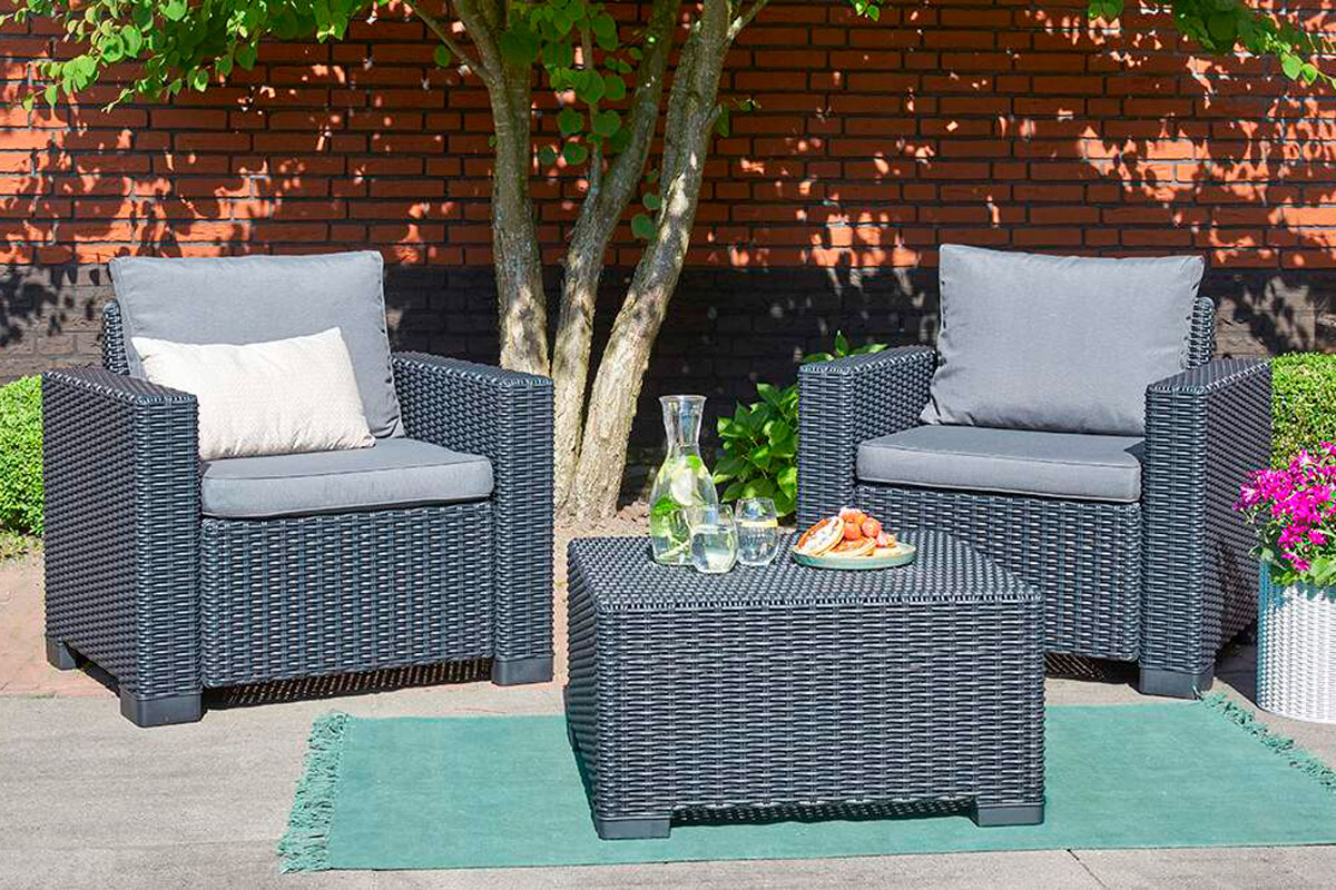 Комплект мебели California 3 Seater Set, серый