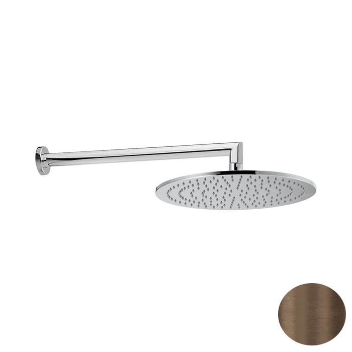 Cisal Shower Верхний душ D30см, с настенным держателем L40см, цвет: темная матовая латунь