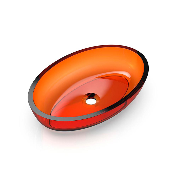 Knief Oval Shape Раковина накладная 55x37x13см., без отв., из полимерного материала, цвет: Jaspis # 070