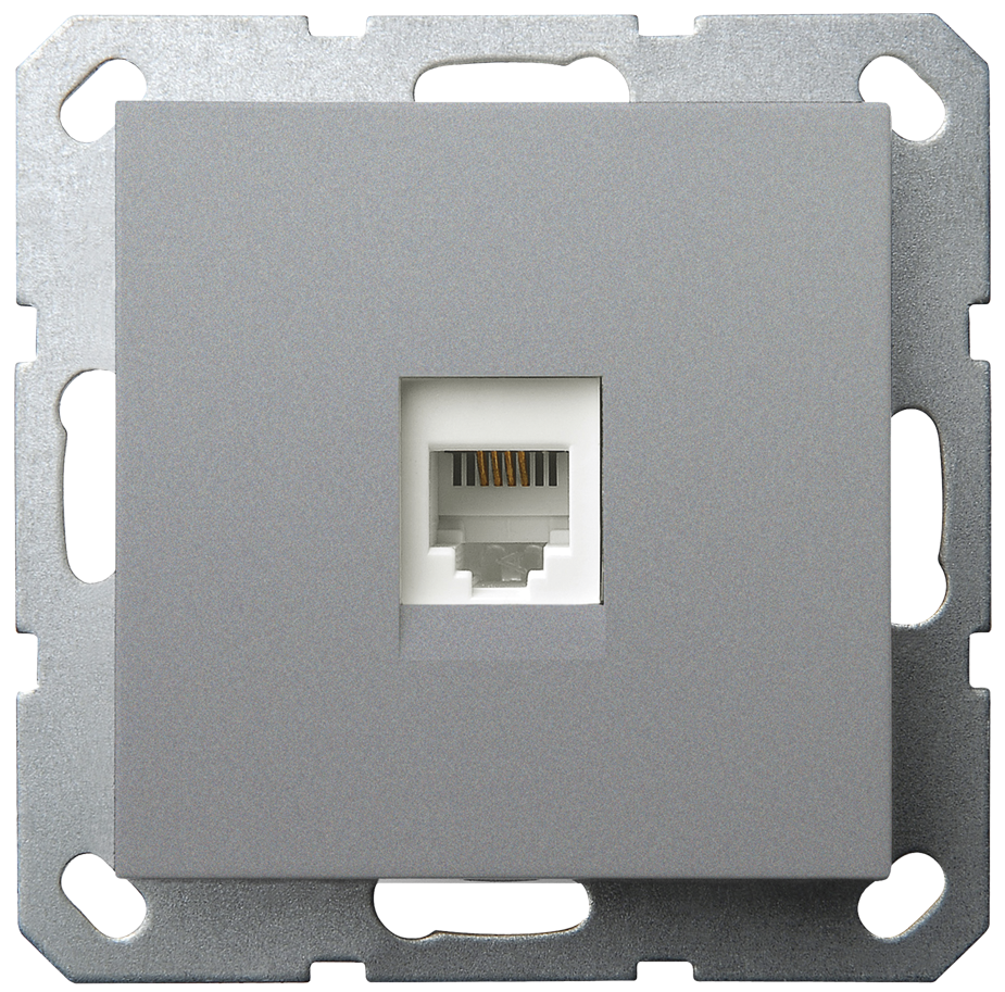 Интернет розетка Jasmart цвет алюминий разъем RJ45 (8/8) G6105S