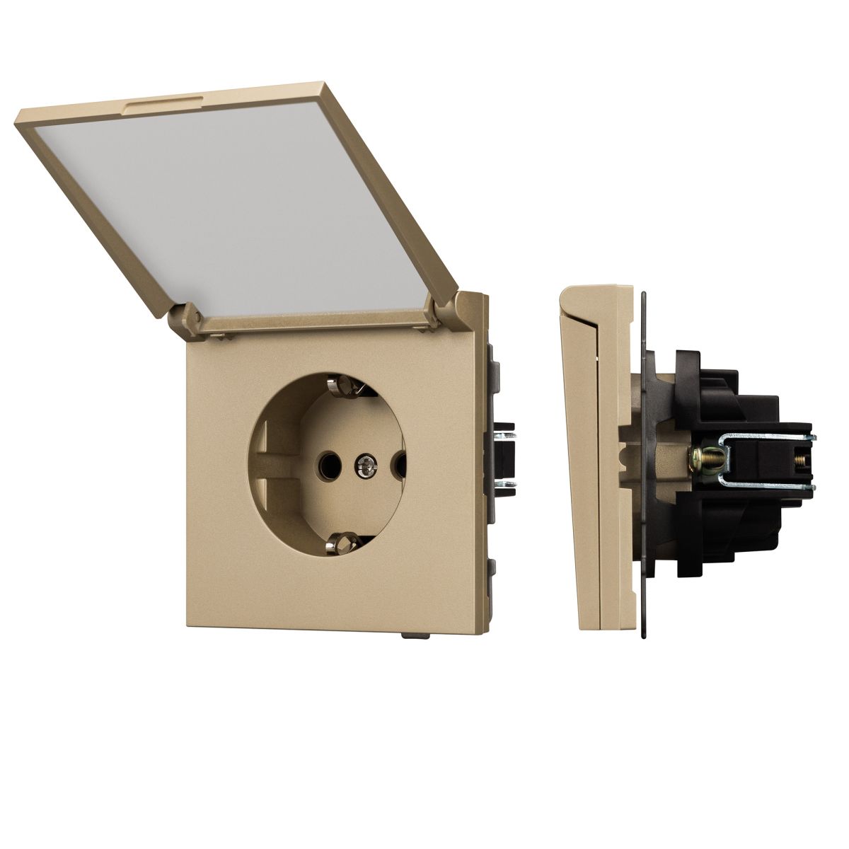 Механизм розетки влагозащищённый SCT-TENDO-MCP-SFPL-GD (230V, 16A) 054600