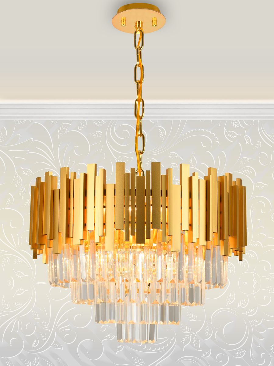 Подвесная люстра Natali Kovaltseva VERTIGO 81440/8C GOLD
