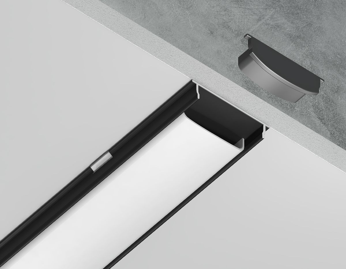 Алюминиевый накладной профиль Ambrella Light Alum Profile GP1600BK