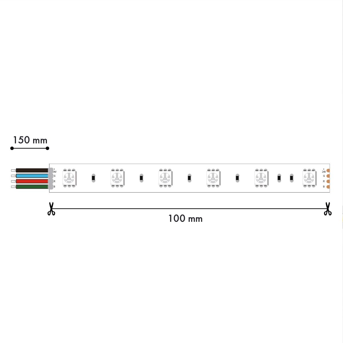 Светодиодная лента Favourite 24В SMD2835RGB 27Вт/м 4000K 5м IP20 2001-82720