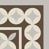 ETRURIA DESIGN VINTAGE Pattern 7: Bordura Angolo Bicolore (Moro decoro Bianco/Perla)