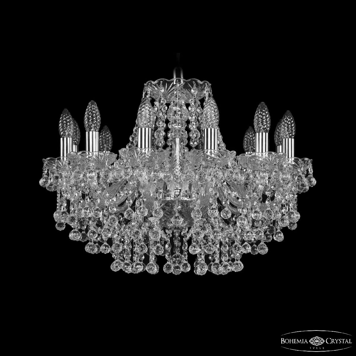 Подвесная люстра Bohemia Ivele Crystal 1409/12/195 Ni