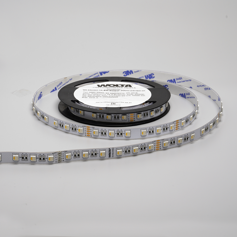 Светодиодная лента Wolta WLS5050-14,4W/RGBW-3000/24H60-01