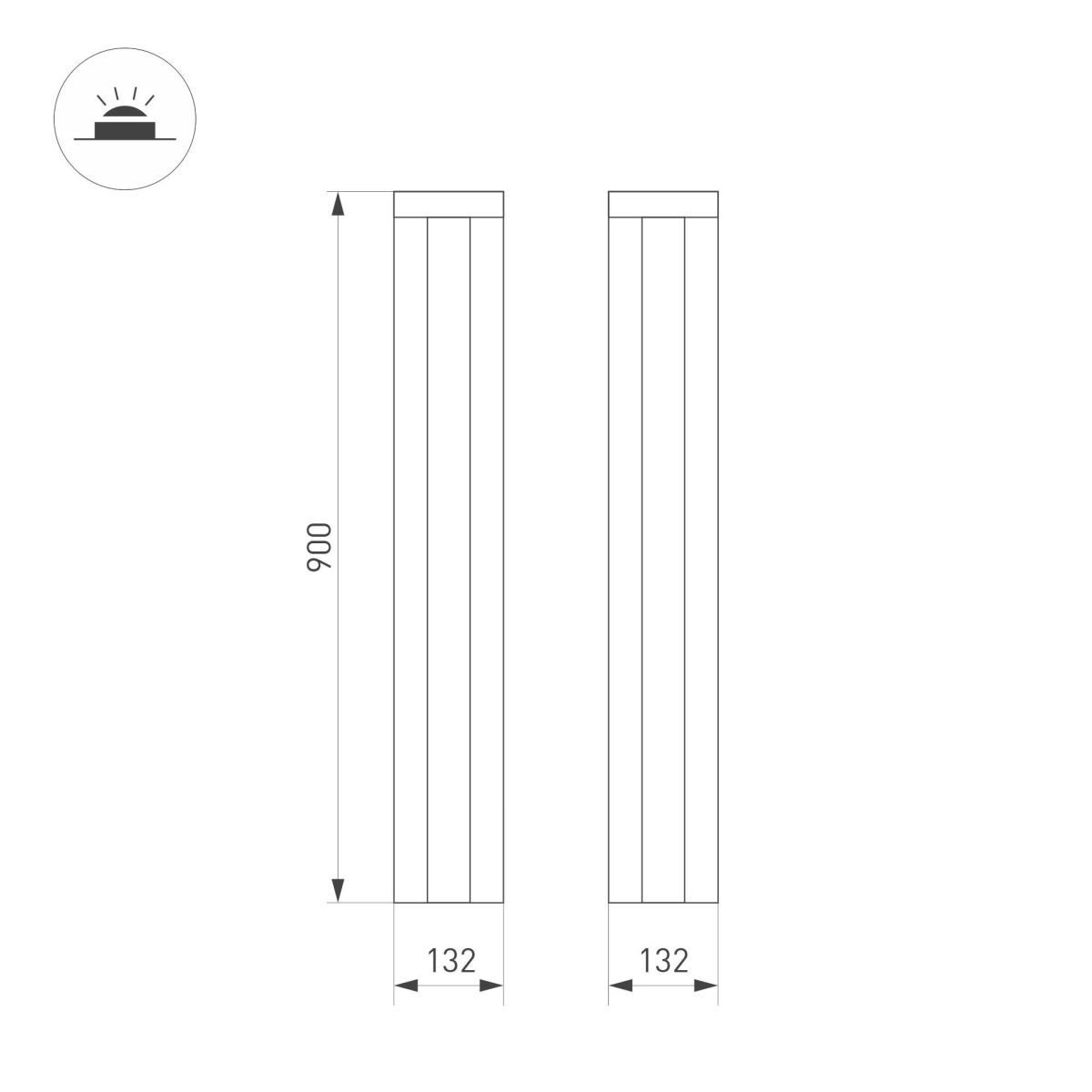 Ландшафтный светильник Arlight LGD-FLINT-BOLL-H900-18W Warm3000 (BK, 45 deg, 230V) 050733