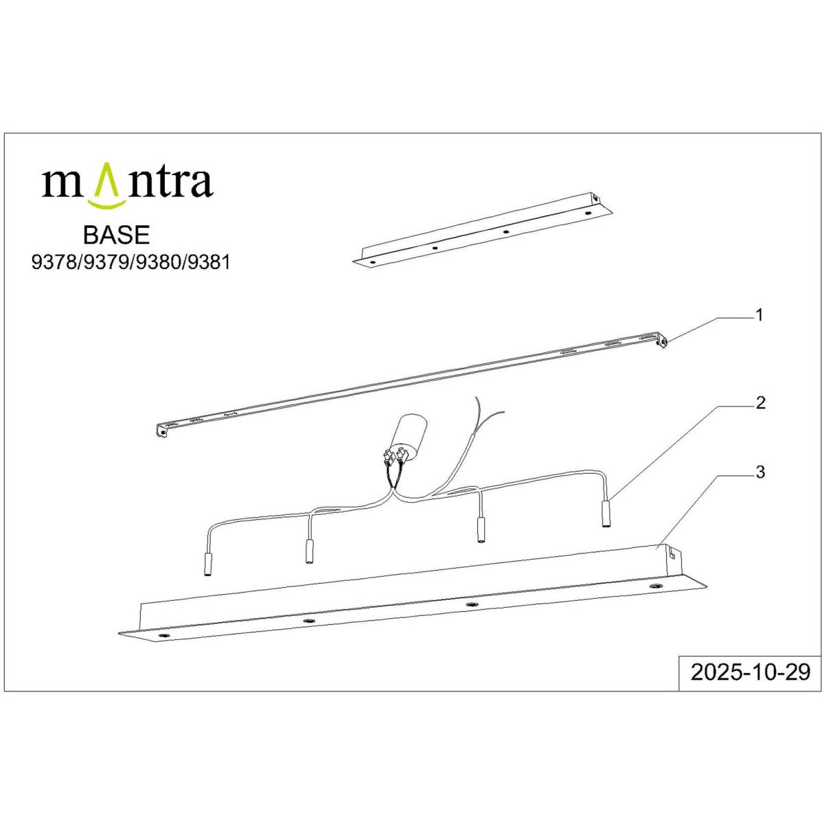 Основание потолочное 4L Mantra Modular Light Florones 9378
