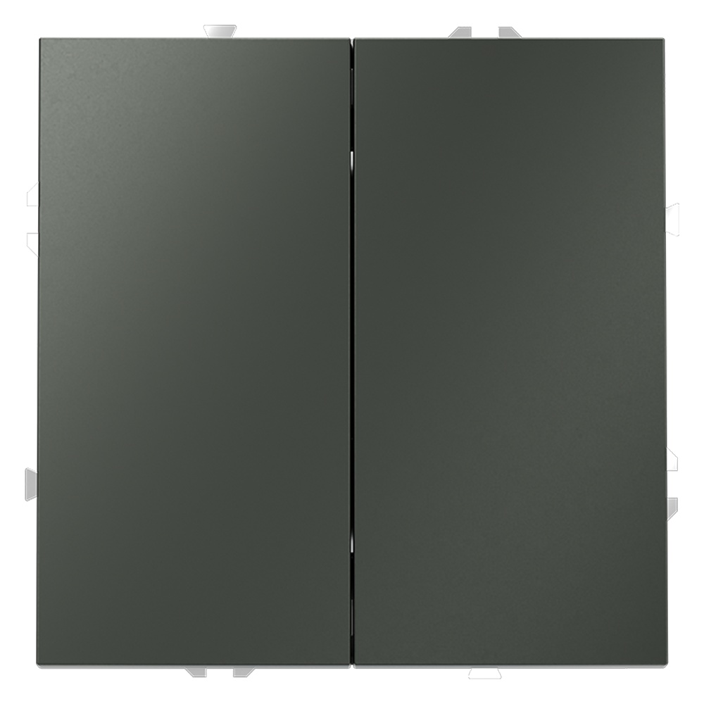 Проходной переключатель двухклавишный Voltum S70 VLS020306 (титан)