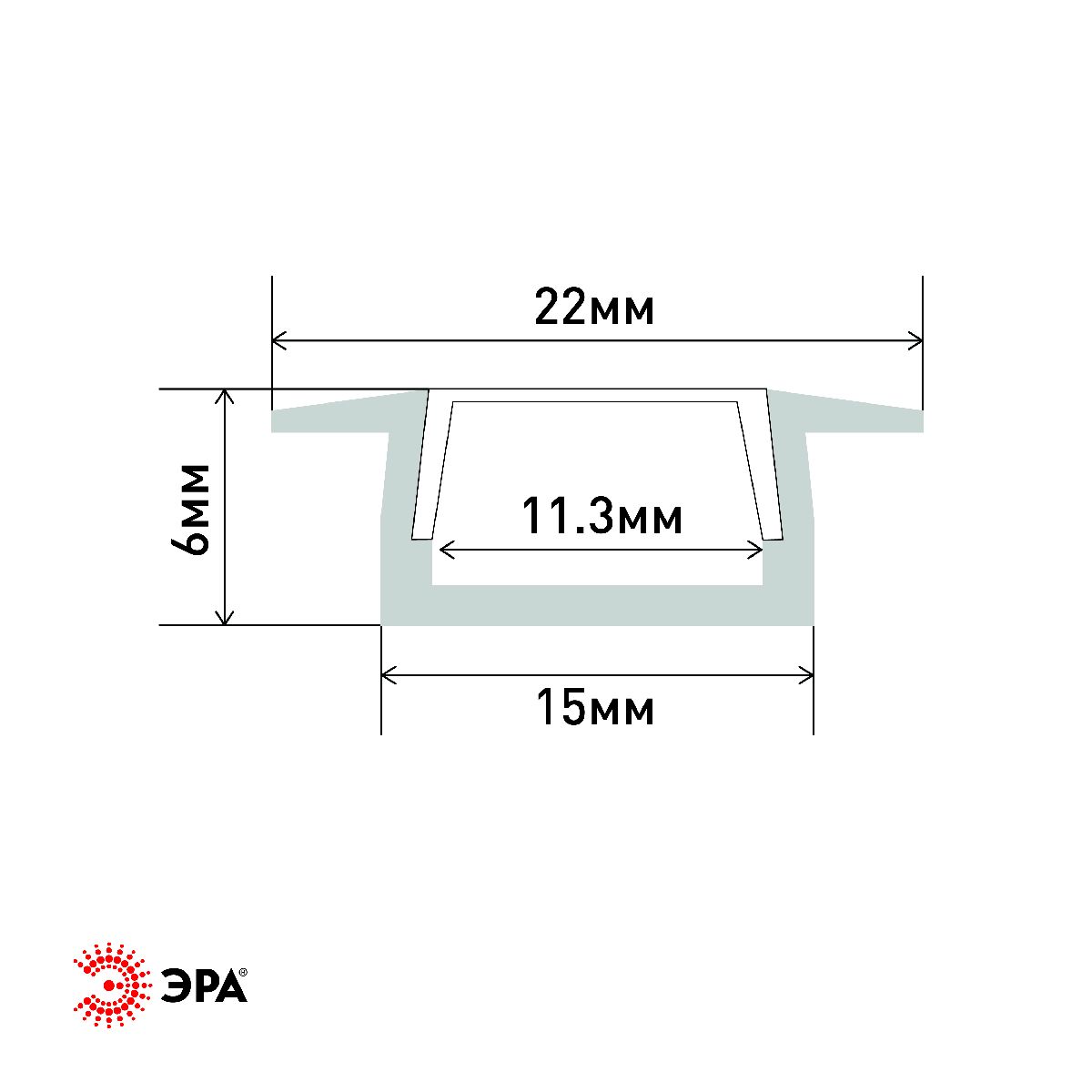 Комплект с врезным анодированным профилем Эра 2206 Б0039464