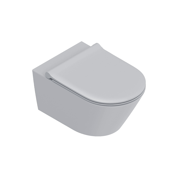 Catalano Zero Унитаз подвесной 55x35см, безободковый, смыв Silentech 3.0, покрытие Cataglaze+, цвет: cemento satinato