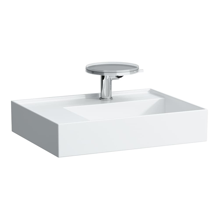 Laufen Kartell Раковина 60х46х12см, 1 отв., со скрытым сливом, полка слева, цвет: белый
