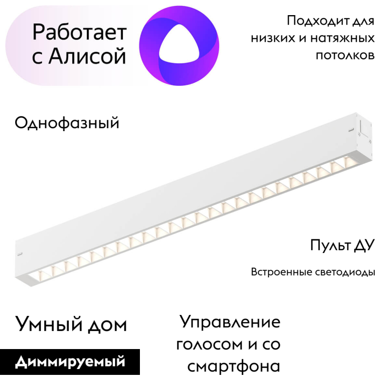 Трековый светильник Denkirs Smart DK8002-WH