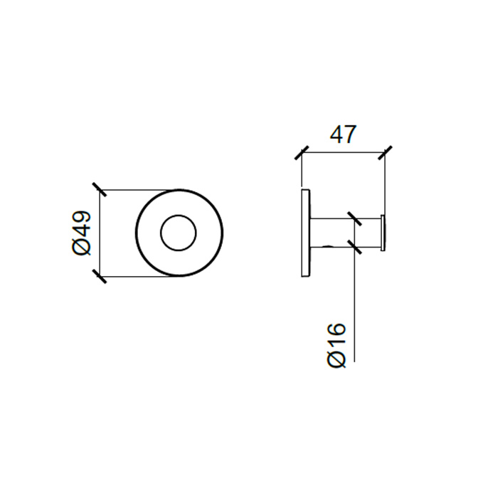 Almar Крючок 4.9x4.7см, цвет: хром