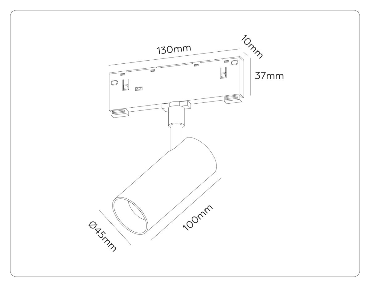 Трековый магнитный светильник Ambrella Light Track System GL2305