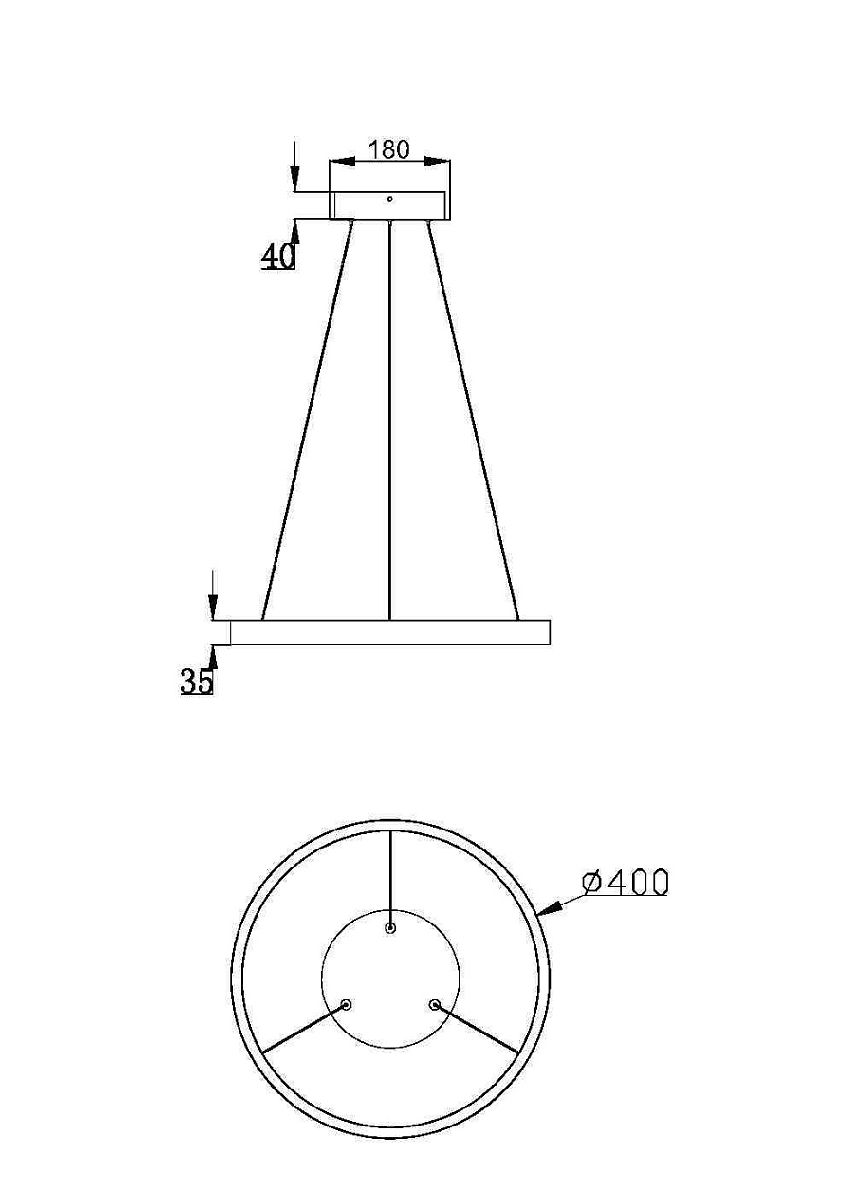Подвесной светильник Maytoni Rim MOD058PL-L22BK